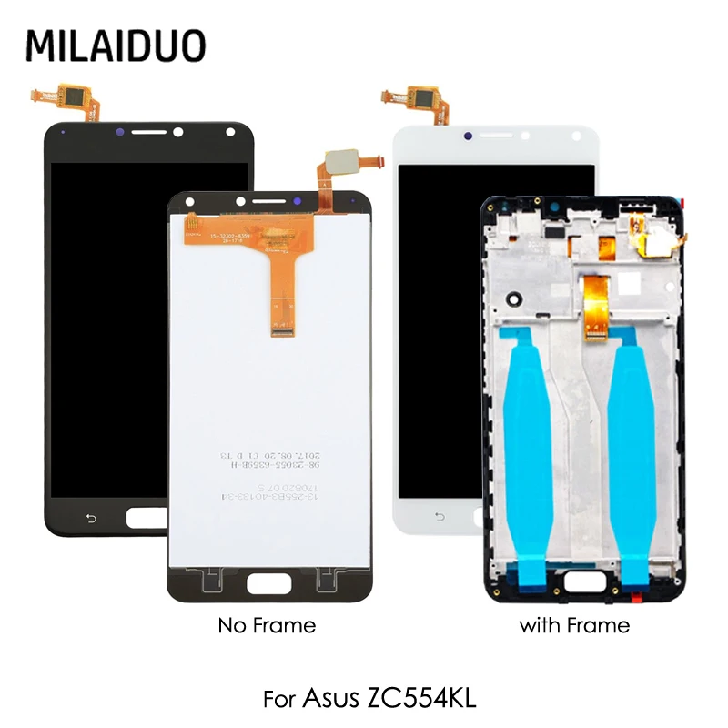 

Original LCD Display For ASUS Zenfone 4 Max ZC554KL X001D Touch Screen Digitizer Assembly No/with Frame Replacement 5.5''