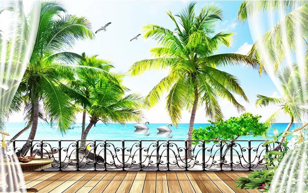 

modern 3d photo wallpaper Custom 3d mural wallpaper Calm lake Mediterranean background photo wall murals