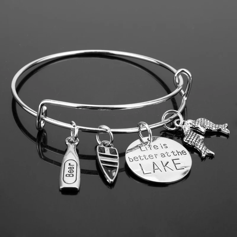 Buy MQCHUN Life Is Better at the Lake Cuff Bracelet