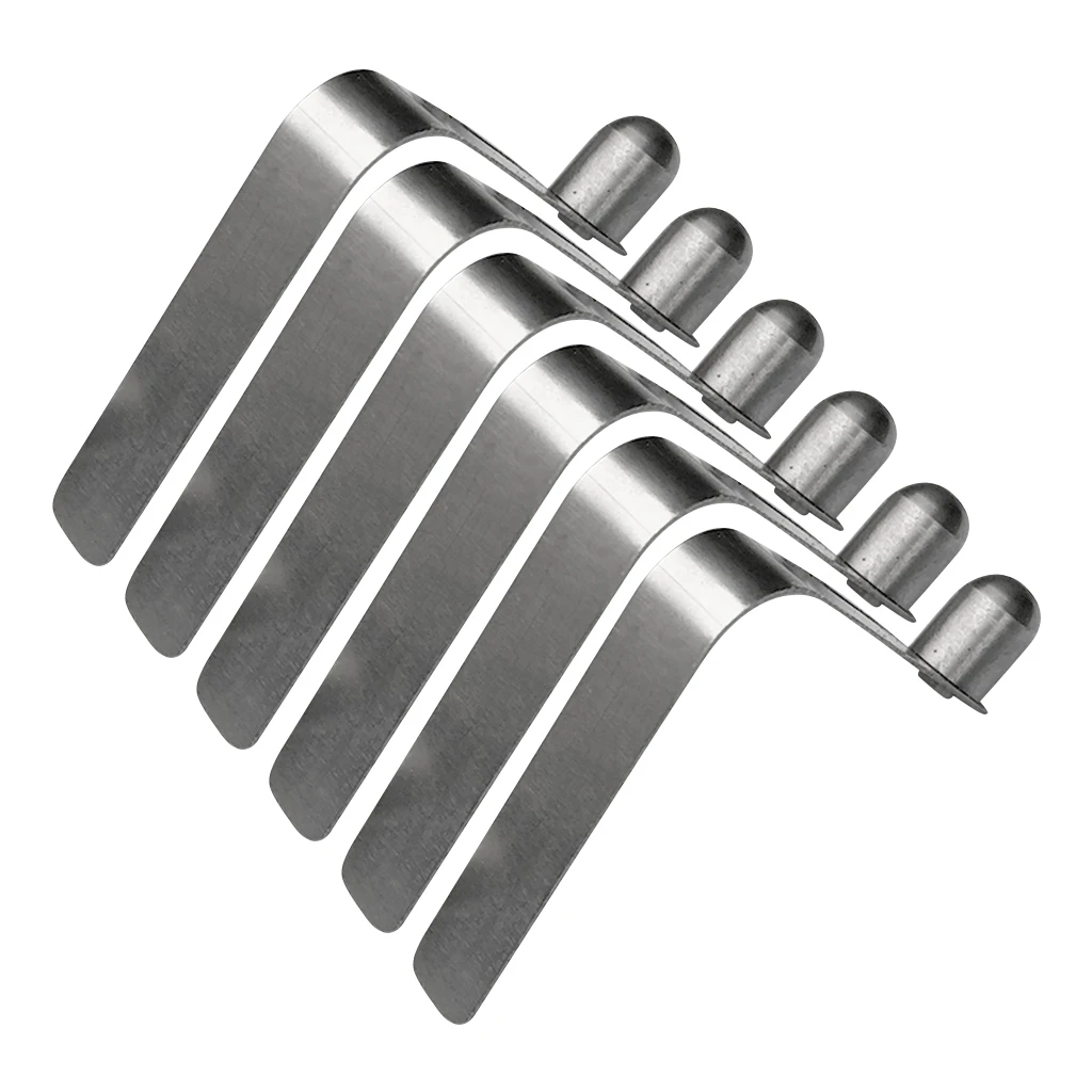 6 Pieces Lightweight Single Button Clips 8mm Kayak Paddle Snap Spring Clip Tent Pole Clips for Kayak Paddle Tent Pole