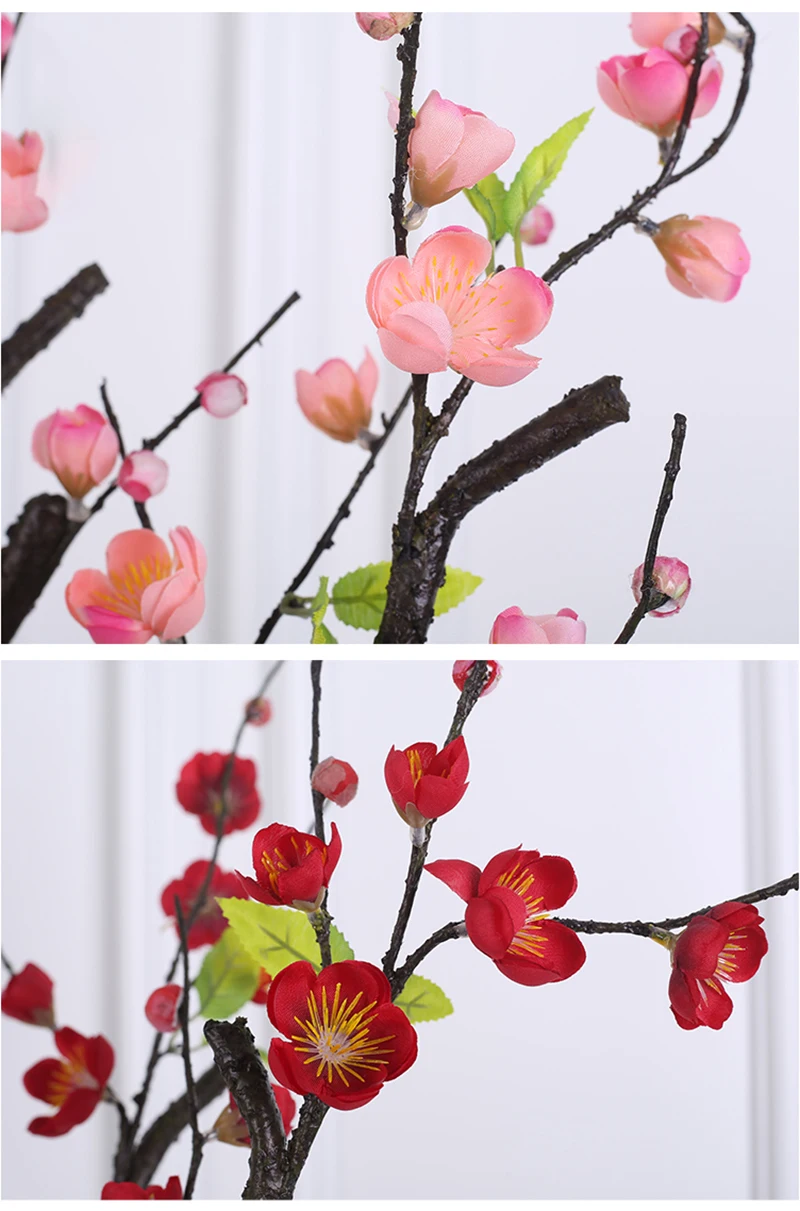 Erxiaobao 1 шт. Prunus Mume Meiren цветы сливы Искусственные цветы искусственный шелк Fower домашний стол вечерние свадебные Декор подарок