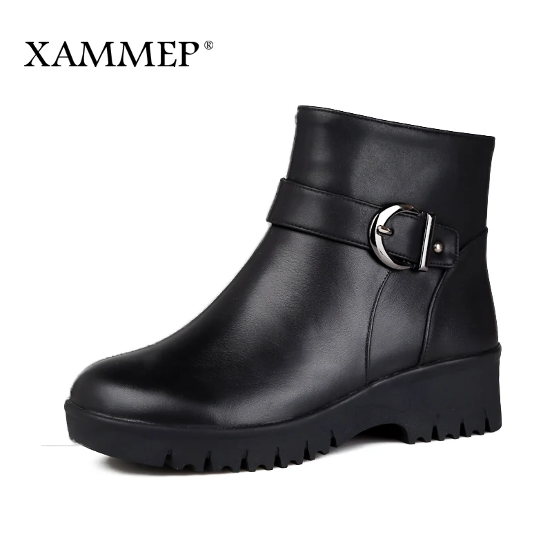 Женские зимние ботинки Xammep из натуральной шерсти женские до середины икры