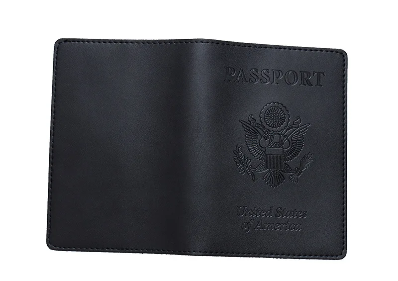 Однотонная Обложка для паспорта США, настоящая коровья кожа, водительские права, сумка для мужчин, t кредитный держатель для карт, кошелек, кошелек для мужчин и женщин