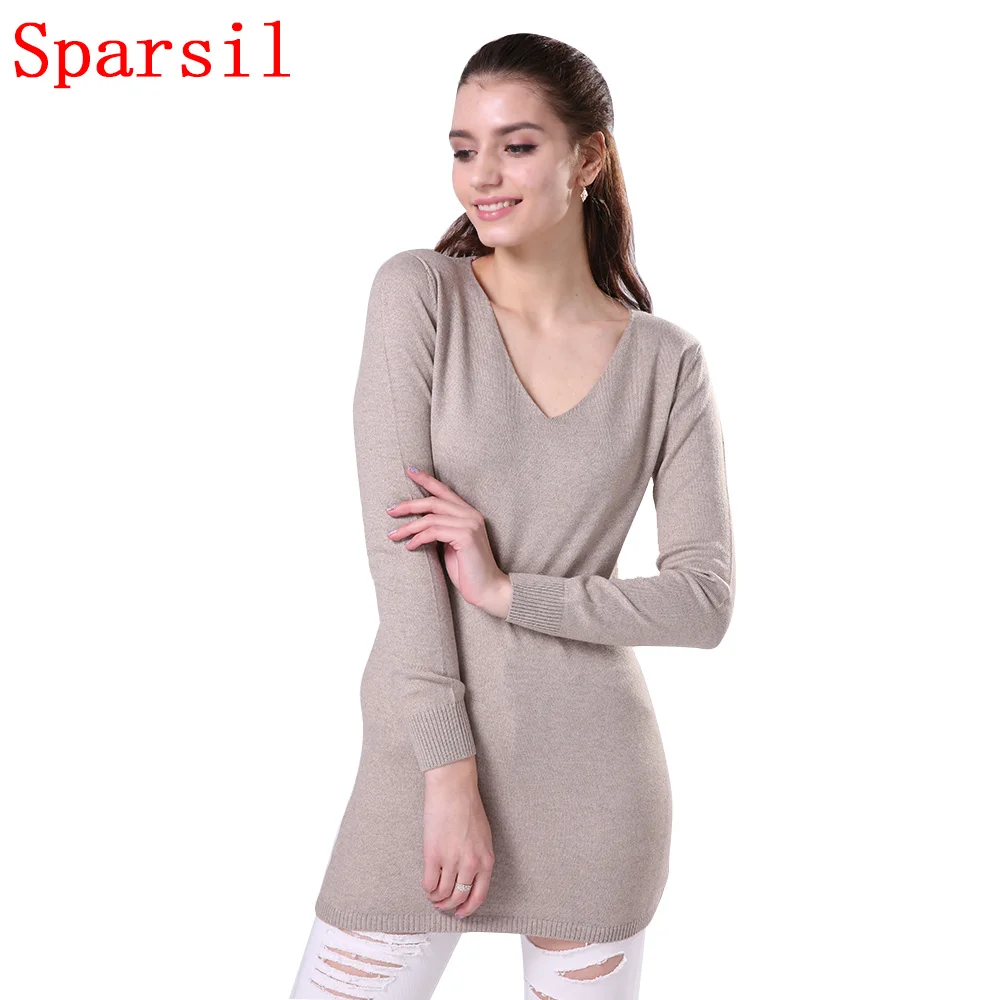 11.11 Sparsil Women Winter Rib Sleeve Cashmere Blend Knitted Pullover Autumn Solid Colors Christmas Knitwear Warm Sweater