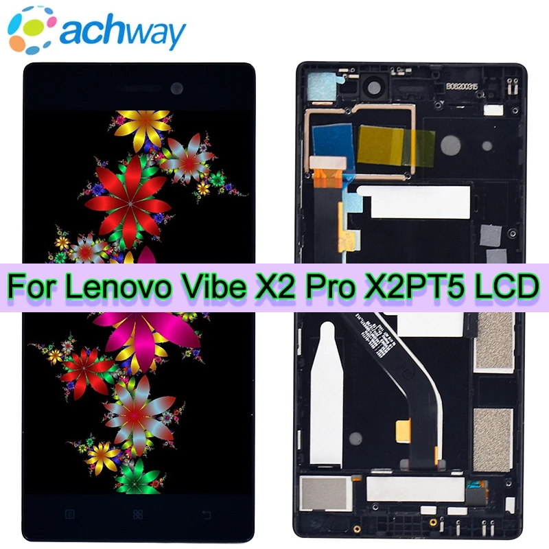 

For 5.3" Lenovo Vibe X2 Pro LCD Display Touch Screen Digitizer Assembly With Frame Replacement For Lenovo X2PT5 Display