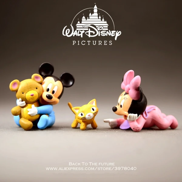Disney Микки Маус Минни детские 5 см милые фигурку осанки аниме украшения Коллекция