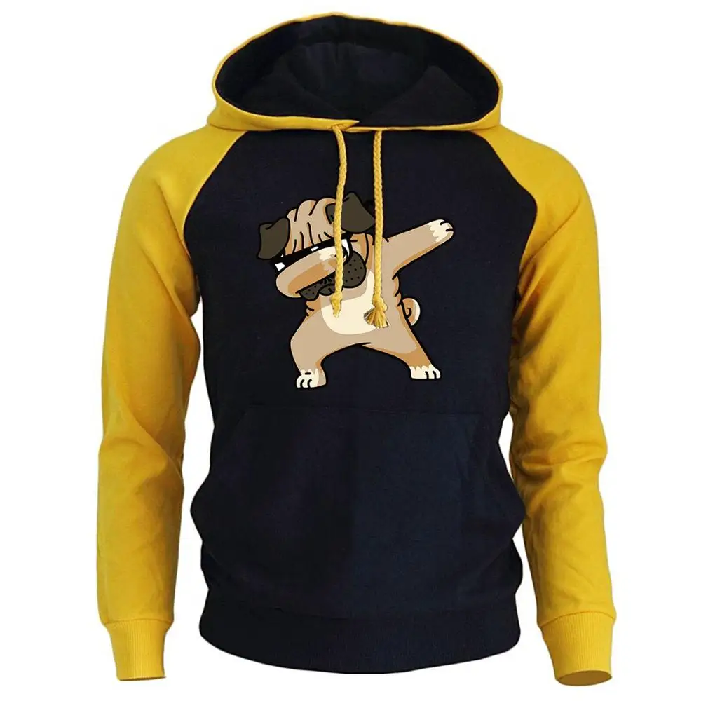 

Dabbing Pug Cartoon Hoodies Men Hip Hop Dog Funny Sweatshirt 2018 Autumn Winter Brand Hoodie Male Punk Hoody Men's Sweatshirts