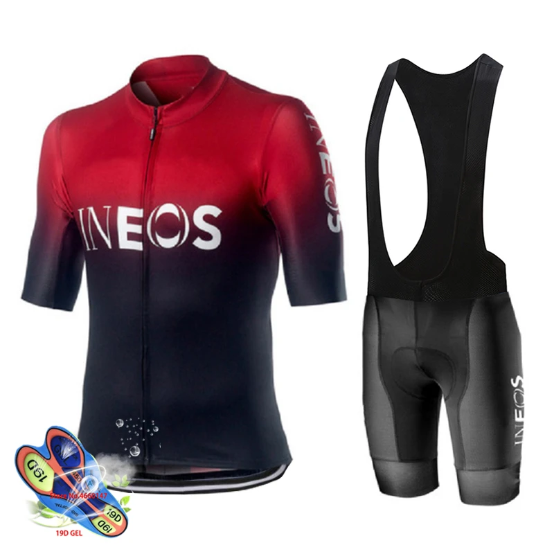 Cycling Jersey 2019 Pro Team INEOS Summer Cycling Jersey Set Breathable Racing Sport Mtb Bicycle Jerseys Men's Cycling Clothing