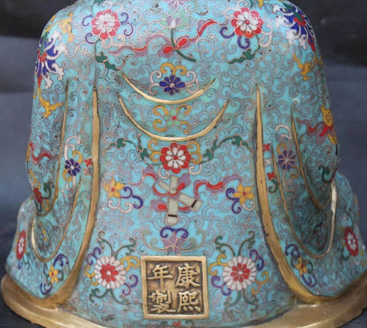 

S0295 18" Tibet Cloisonne Enamel Bronze Gold Gilt Tathagata Shakyamuni Buddha Statue