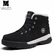 VIXLEO Hot Newest Keep Warm Winter Boots Men High Quality Leather Wear Resisting Casual Shoes Working Fashion Men Boots