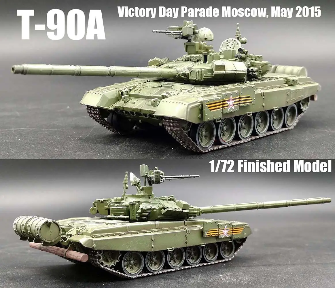 T-90 T-90A России MBT День Победы парад 2015 1/72 Готовая модель танка |