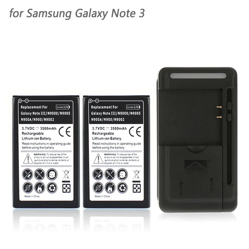 for Samsung Galaxy Note 3 III 2x 3500mah Phone Backup