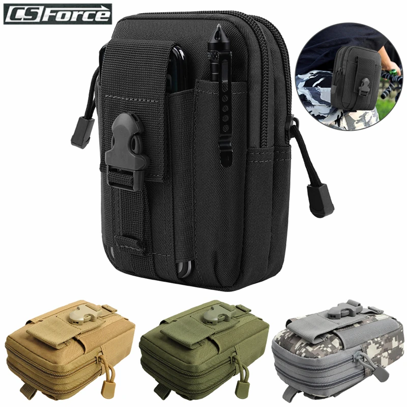 Tactical Molle Pouch Waist font b Bag b font Waterproof Nylon Multifunction Casual Men EDC font