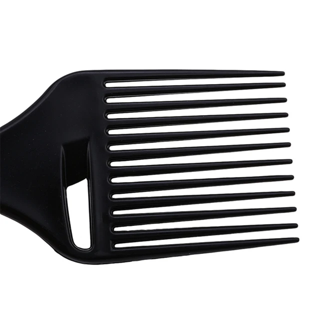 Peigne fourche à cheveux noir pour hommes et femmes, brosse à cheveux bouclés – Image 3