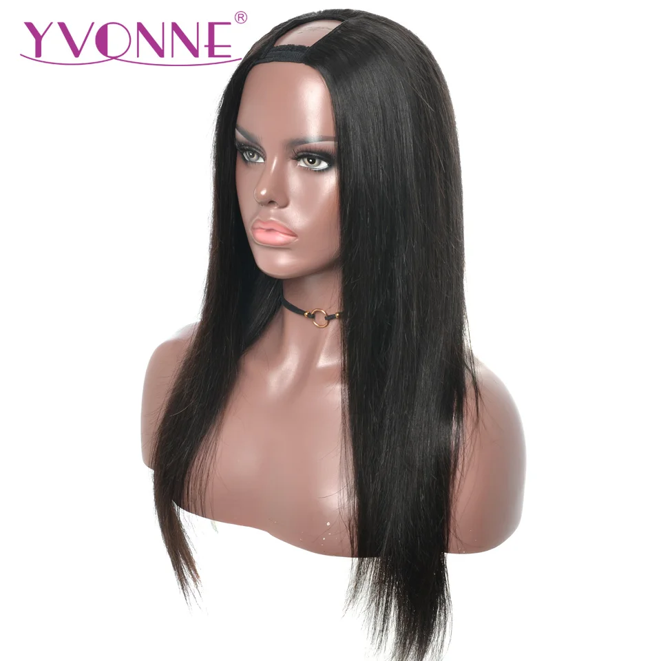 

YVONNE Straight U Part Wig Human Hair Wigs 100% Brazilian Virgin Hair Wig Natural Color