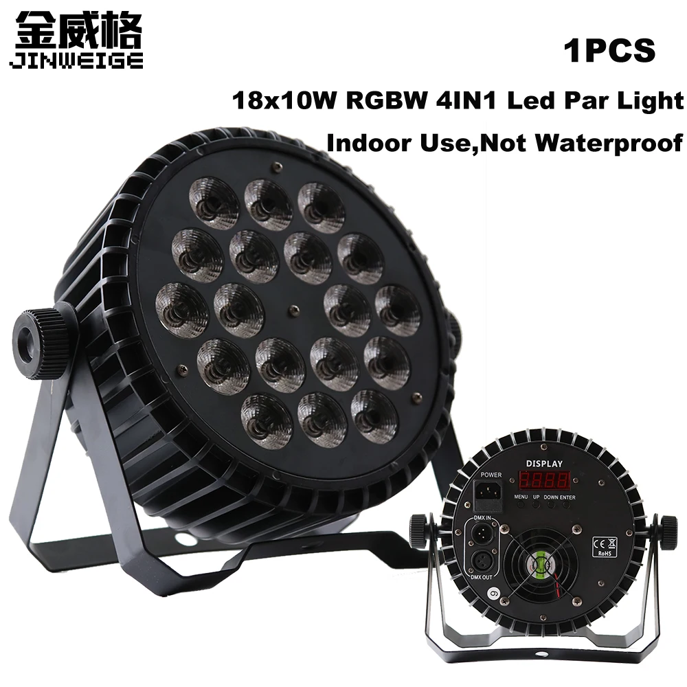 Бесплатная доставка Алюминий Чехол 18x10 Вт 4IN1 RGBW Led Par Светильник s DMX 8CH лампы для
