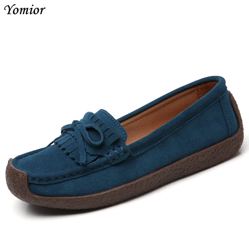 

Yomior 2019 Genuine Leather Round Toe Pregnant woman Casual Shoes Big Size Flats Mother Nurse Comfortable Driving Loafers Shoe