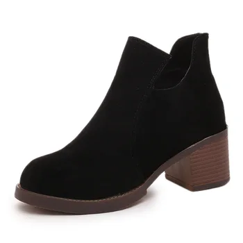 

Nice New Fashion Women Shoes Autumn Ankle Boots Women's Thick Heels Casual Martin Shoes Woman Botas Femininas WSH852
