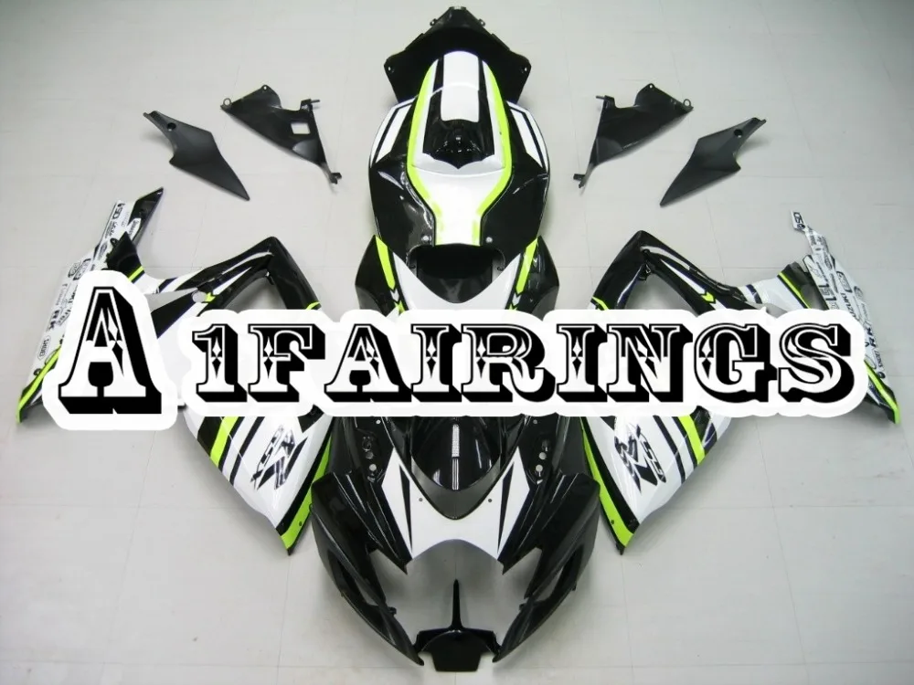 Корпус из АБС инжектора для 2006 2007 Suzuki GSXR600-750 K6 Флуоресцентный цвет белый черный