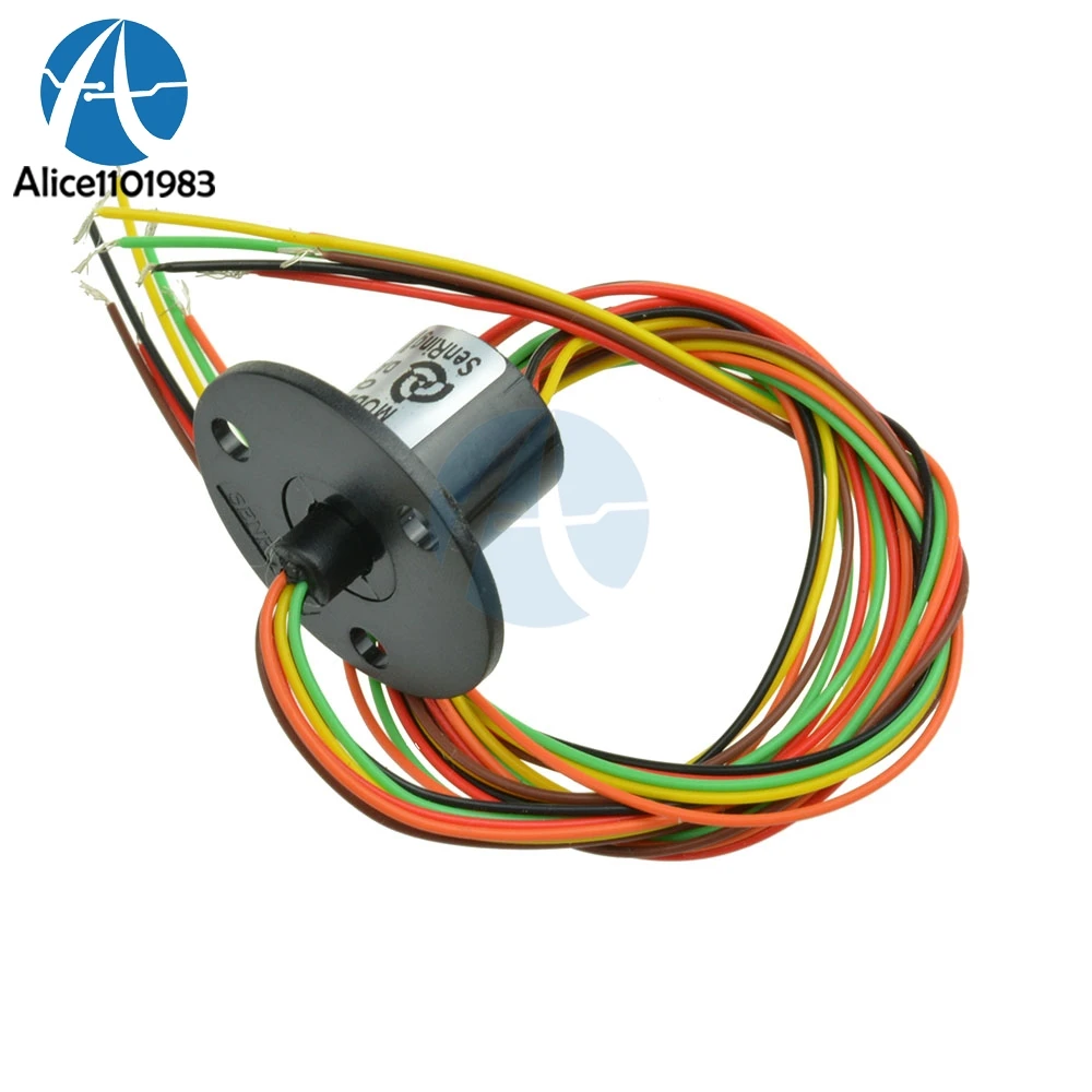 

12.5mm 300Rpm 6 Wires CIRCUITSx2A Capsule Slip Ring AC 240V for Monitor Robotic