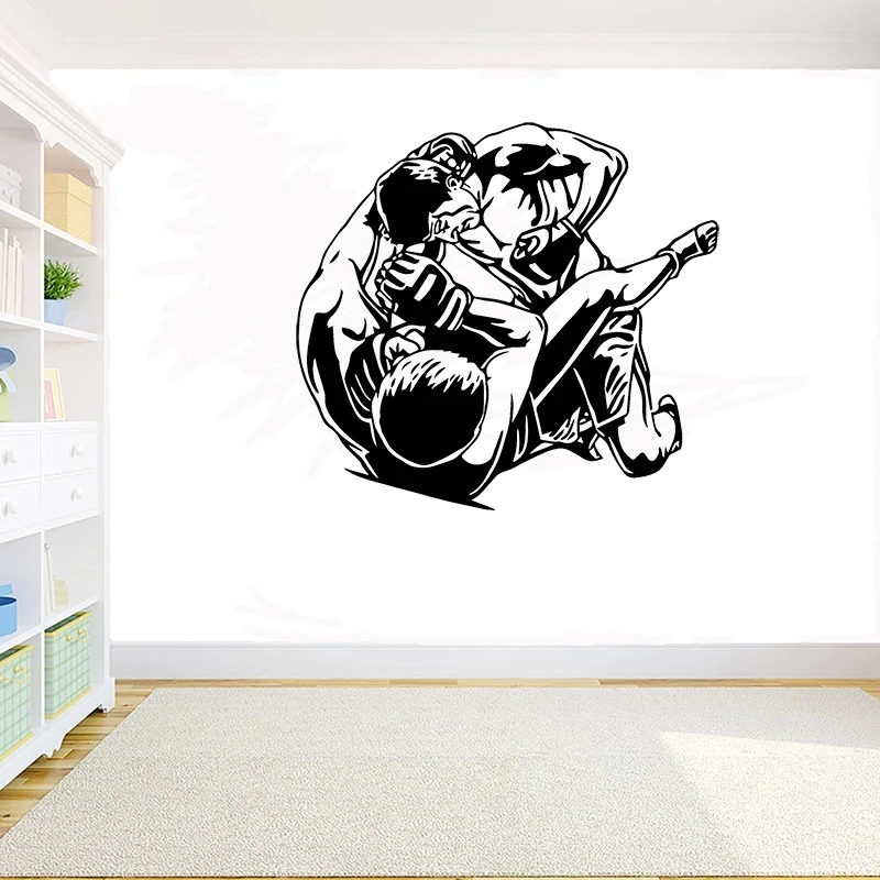 New Stock Mma Fight Fighters Vinyl Wall Decal Arts Martial Sport Stickers Martial Room Mural Interior Wall Decor Wallpaper Lc618 Wall Stickers Aliexpress