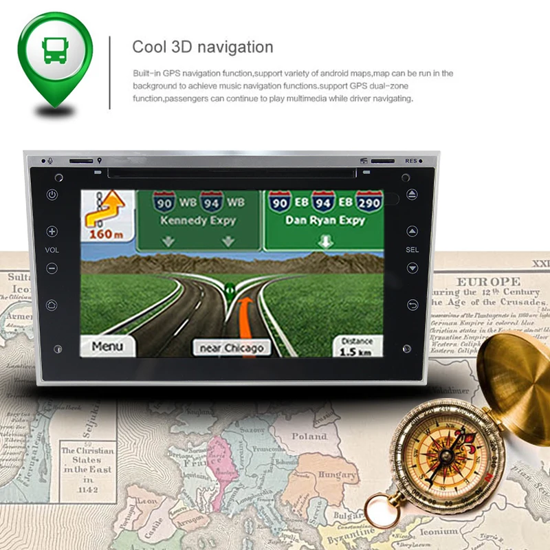 Flash Deal Android 6.0 CAR DVD Player for OPEL ASTRA VECTRA ANTARA ZAFIRA CORSA CAR RADIO GPS Navigation 5