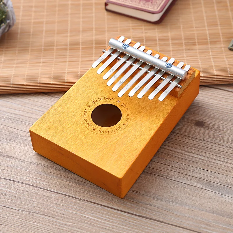

Kalimba 10 Keys Thumb Piano, Solid Finger Piano Wood Mahogany Body Fun Musical Instrument Sound Toy Great musical toy