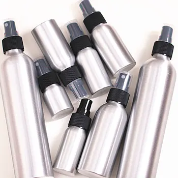 

Hot 1PC 30ml 50ml 100ml Aluminium Spray Atomiser Bottle Refillable Empty Bottles Black Pump Atomizer Cosmetic Packaging Tool