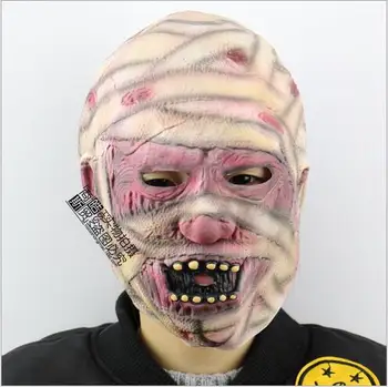 

New Eco-Friendly Latex Halloween Scary Zombie Mask Sadako Pullover Head Horror Masks Cosplay Costume Party Supplies Trick Masque