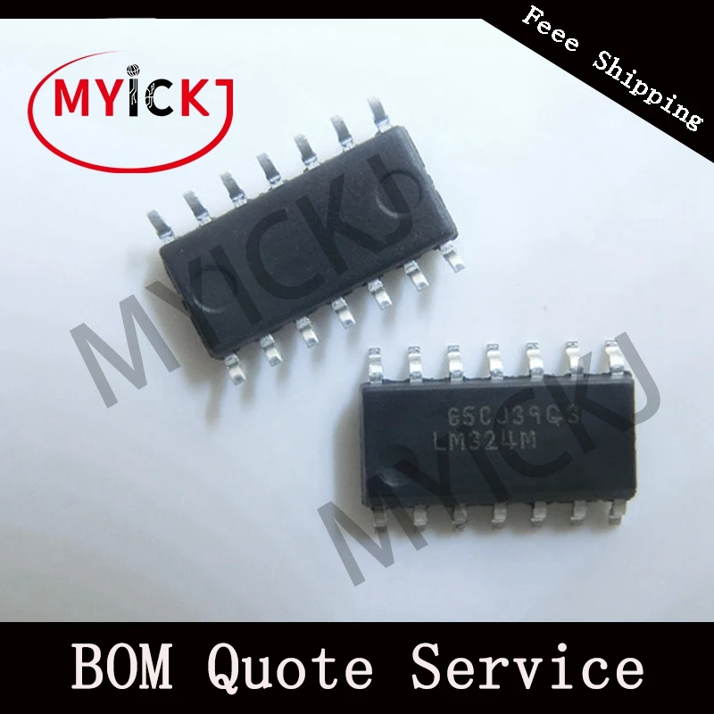 10 шт. LM324MX SOP14 четырехканальный операционный усилитель IC чип