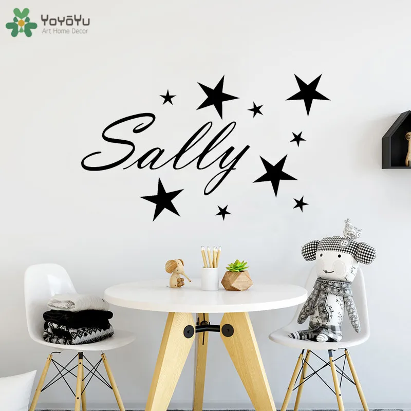 Obras De Arte Y Material Decorativo Hogar Y Cocina Hadas Y Estrellas Chicas Personalizado Nombre Mural Pegatina De Pared Hogar Y Cocina Obras De Arte Y Material Decorativo