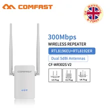 COMFAST беспроводной Wi fi ретранслятор 300 Мбит/с сети Extender сигнала Усилители домашние 2* 5dbi телевизионные антенны Усилитель сигнала, повторитель AP