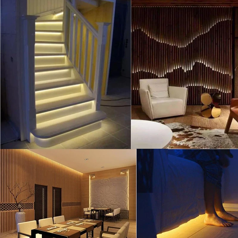 LED Strip Light Indoor Wireless Motion Sensor LED Strip Night light Powered Under Bed lamp For Closet Wardrobe Cabinet Stairs