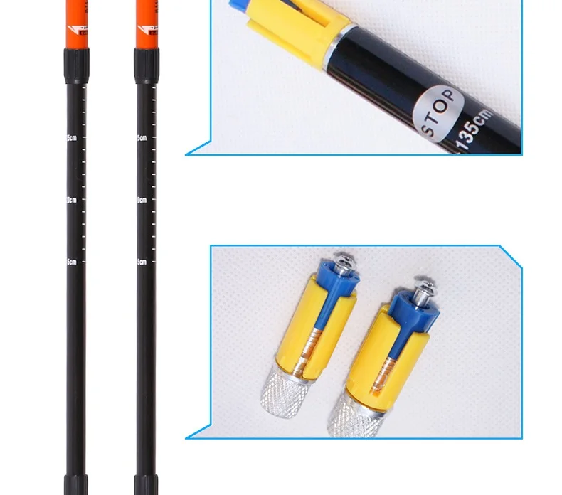 Fibra de Carbono Vara de Acampamento Pioneer Caminhadas Caminhada Trekking Ultra-leve Ajustável Alpenstock Escalada Esqui Pólo 2020 13 ultra-leve ajustável vara de acampamento alpenstock escalada esqui trekking pólo 2020
