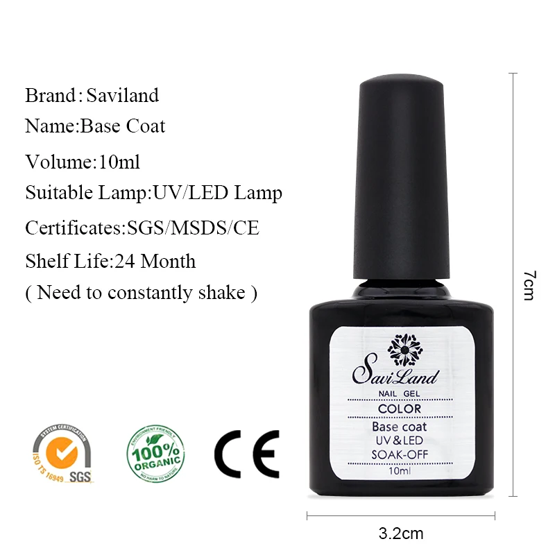 Saviland معطف فوقي سيل جل قاعدة معطف التمهيدي ل UV LED مسمار الفن هلام أعلى عادي قاعدة نقع قبالة هلام مسمار التمهيدي نظيف خالي Saviland معطف فوقي سيل جل قاعدة معطف التمهيدي ل UV LED مسمار الفن هلام أعلى عادي قاعدة نقع قبالة هلام مسمار التمهيدي نظيف خالي