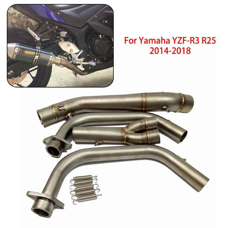 YZF R3 R25 MT-03- Muffler Exhaust Full System Link Pipe for Yamaha R3 R25 MT03 MT-03 Exhaust pipe Slip On YZF-R3