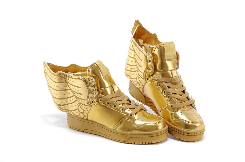 JS OBYO Men/Women Black/Gold angel wing Shoes Jeremy wings 2.0 ...