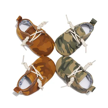 

Newborn Baby Boys Cool Camouflage Style 2018 Autumn Shoes Toddler Infant Anti-Slip Walking Shoes First Walkers Moccasins