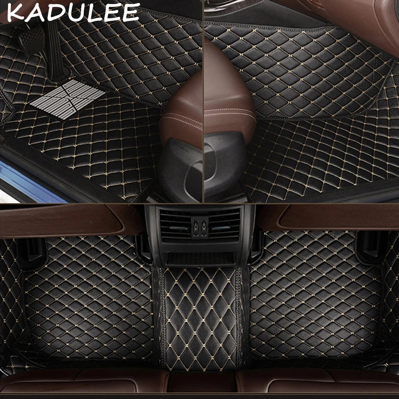 

KADULEE PU leather car floor mats for Tesla all models Model S Model X car styling accessories automobile foot covers foot mat