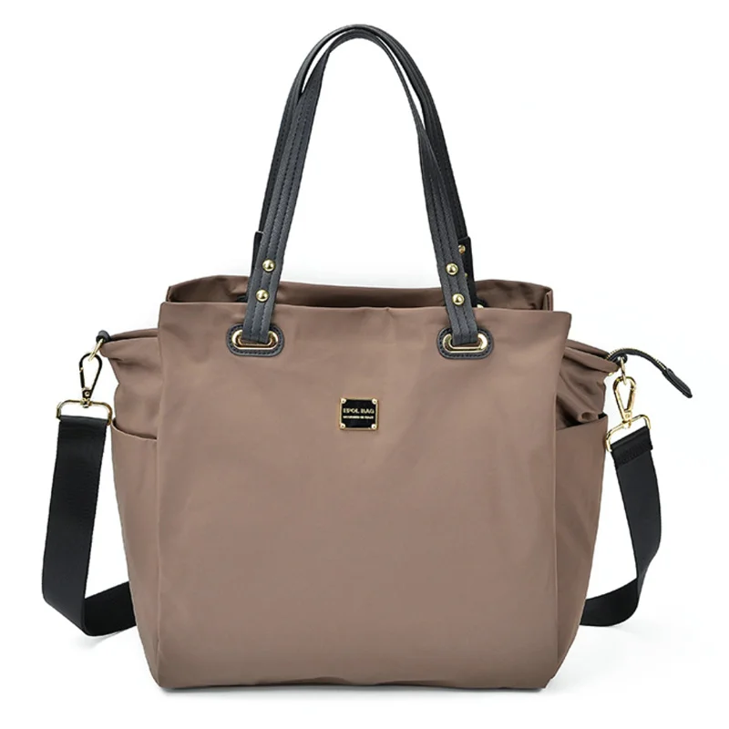 EPOL брендовая большая Повседневная Сумка-тоут для женщин, большая сумка для покупок, дорожная женская сумка-мессенджер на плечо, женская сумка - Цвет: Коричневый