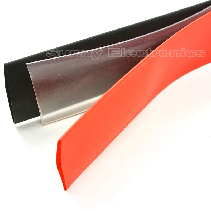 

(50Meters/lot) 25MM Inner diameter White/Transparent Clear Black Heat Shrink Tubes Shrinkable Tubing Insulation Cable Sleeve