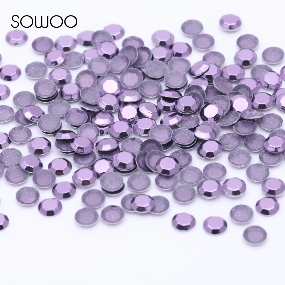 1440pcs/lot lead free Hot Fix Studs Tanzanite color Wholesales nailhead Iron On Rhinestud baby rhinestone | Дом и сад