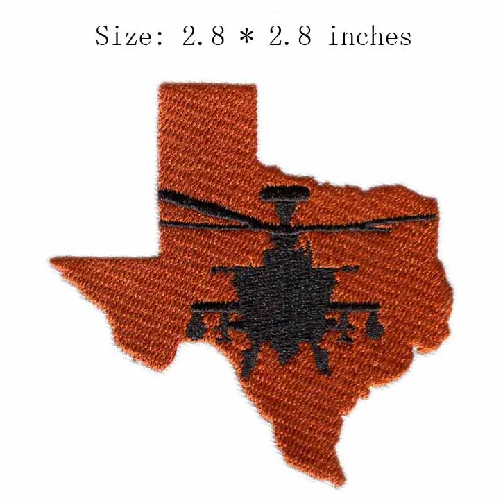 

American state 2.8" wide embroidery patch for map/airplane/flying