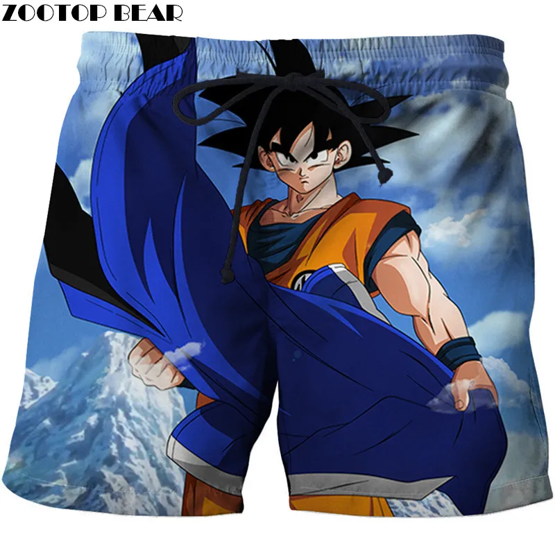 Новый Cloudstyle Для мужчин короткие шорты Лето быстросохнущая DragonBall Goku пляжные Повседневное мужской 3D печати дышащий Фитнес zootop bear