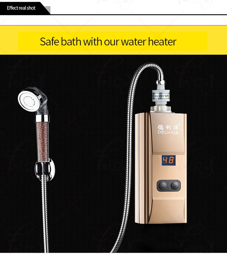 Для домашнего использования мгновенный проточный Электрический водонагреватель, кран для нагрева воды, душ, Ванна, нагреватель, нижний поток воды на входе, водонагреватель, 220 В, 1 шт