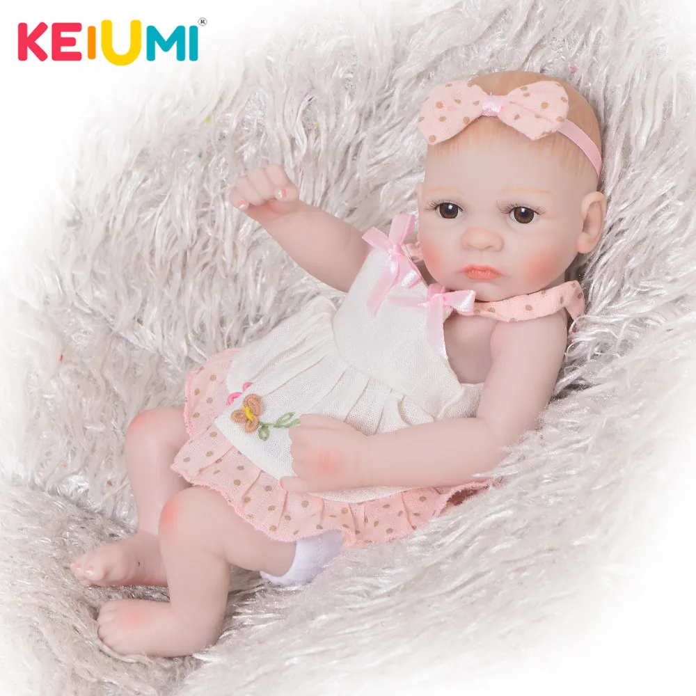 Милые 11 дюймовые мини куклы Reborn Babies полностью силиконовые виниловые для