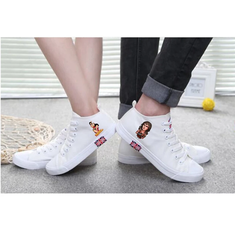 

Printing Wonder Woman Cool Pattern Cartoon High Heel Canvas Uppers Sneakers College Personalise Fashion Casual shoes