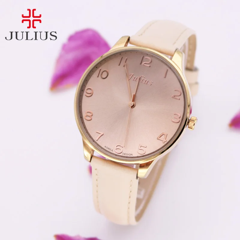 

Lady Women's Wrist Watch Quartz Hours Best Fashion Dress Simple Bracelet Band Big Leather School Girl Birthday Gift JA-707