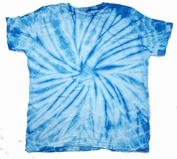 PETITE LT BLUE SPIDER TYE DYED TEE SHIRT unisex SIZE SM hippie tie dye NEW PET08