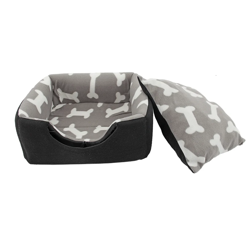 

3-IN-1 Multi-functional Use Pet Dog Cat Bed Foldable Warm Soft Bone Kennel Removable Mat Cushions Puppy House Pet Supplies